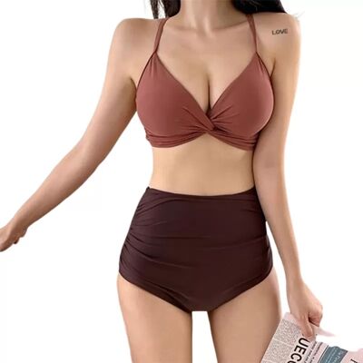 INF Backless Bikini Set - Sexy rückenfreier Badeanzug für Damen M Rot INF Backless Bikini Set - Sexy rückenfreier Badeanzug für Damen M Rot