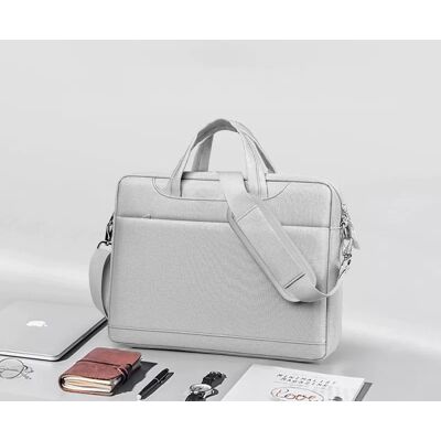 INF Laptop-Tasche mit verbessertem Airbag, Schultertasche, Messenger-Bag XL Grau INF Laptop-Tasche mit verbessertem Airbag, Schultertasche, Messenger-Bag XL Grau