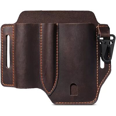 INF Kopfschicht Leder EDC Taktische Werkzeugtasche - Multifunktionale Gürteltasche mit Universal-Gürtelclip INF Kopfschicht Leder EDC Taktische Werkzeugtasche - Multifunktionale Gürteltasche mit Universal-Gürtelclip