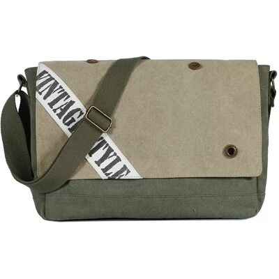 INF Grüne Canvas Messenger Bag für Herren - Wasserdicht & Atmungsaktiv INF Grüne Canvas Messenger Bag für Herren - Wasserdicht & Atmungsaktiv