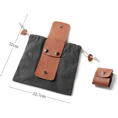 INF Faltbare Werkzeugtasche aus Canvas – PU-beschichtetes, gewachstes Canvas, große, faltbare und tragbare Werkzeugtasche mit Schwarz INF Faltbare Werkzeugtasche aus Canvas – PU-beschichtetes, gewachstes Canvas, große, faltbare und tragbare Werkzeugtasche mit Schwarz