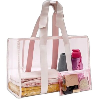 INF PET Jelly Mutter-Tochter Schulter- und Handtasche — wasserdicht, inkl. Innentasche, transparente Farben Rosa INF PET Jelly Mutter-Tochter Schulter- und Handtasche — wasserdicht, inkl. Innentasche, transparente Farben Rosa