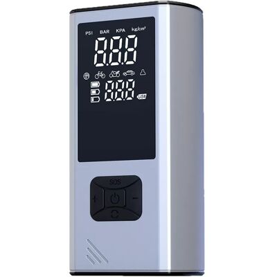 INF 16-in-1 Auto Starthilfe Tragbarer Luftkompressor Notstromversorgung Silber INF 16-in-1 Auto Starthilfe Tragbarer Luftkompressor Notstromversorgung Silber