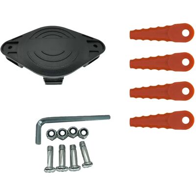 INF Rasenmäherkopf-Set – Ersatzkopf x 1 + Klingen x 6 + Schrauben x 4, kompatibel mit BLACK+DECKER Trimmern INF Rasenmäherkopf-Set – Ersatzkopf x 1 + Klingen x 6 + Schrauben x 4, kompatibel mit BLACK+DECKER Trimmern