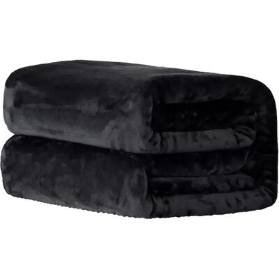 INF Schwarze Flanell-Fleece-Decke - 200x230cm - Weich, Gemütlich & Leicht INF Schwarze Flanell-Fleece-Decke - 200x230cm - Weich, Gemütlich & Leicht