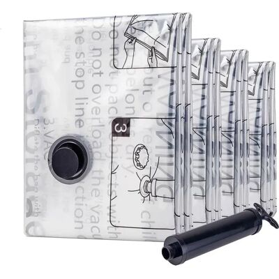 INF Vakuum-Kompressionsbeutel mit Handpumpe M-50x70cm 10er-Pack — Platzsparende Aufbewahrung für Steppdecken, Bettwäsche und INF Vakuum-Kompressionsbeutel mit Handpumpe M-50x70cm 10er-Pack — Platzsparende Aufbewahrung für Steppdecken, Bettwäsche und