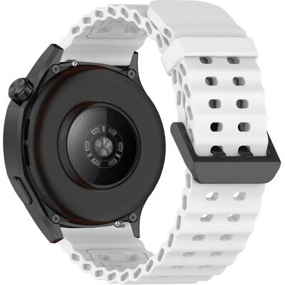 INF Silikon-Uhrenarmband 22mm mit Doppelreihen-Schließe, kompatibel mit Huami REX+ — Weiß, Sicherer Atmungsaktiver Sitz INF Silikon-Uhrenarmband 22mm mit Doppelreihen-Schließe, kompatibel mit Huami REX+ — Weiß, Sicherer Atmungsaktiver Sitz
