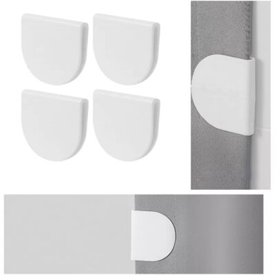 INF 4 Stück Acryl Duschvorhang Clips, Keine Bohrung Duschvorhang Haken Halter INF 4 Stück Acryl Duschvorhang Clips, Keine Bohrung Duschvorhang Haken Halter