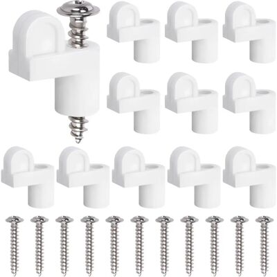INF Fenster-Fliegengitter-Clips 12er-Pack – ABS-Halter mit Schrauben für sichere, unauffällige Montage Weiß INF Fenster-Fliegengitter-Clips 12er-Pack – ABS-Halter mit Schrauben für sichere, unauffällige Montage Weiß