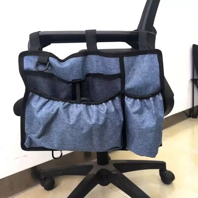 INF Hänge-Rollstuhl-/Strandkorb-/Kinderwagen-Seitentasche - Mobilitätshilfe-Organizer Blau INF Hänge-Rollstuhl-/Strandkorb-/Kinderwagen-Seitentasche - Mobilitätshilfe-Organizer Blau