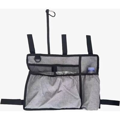 INF Hänge-Rollstuhl-/Strandkorb-/Kinderwagen-Seitentasche - Mobilitätshilfe-Organizer Grau INF Hänge-Rollstuhl-/Strandkorb-/Kinderwagen-Seitentasche - Mobilitätshilfe-Organizer Grau