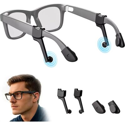 INF Brillen-Schallführungsröhre Akustischer Konzentrator - Schwarz, Meta kompatibel mit Ray-Ban Wayfarer und Skyler, INF Brillen-Schallführungsröhre Akustischer Konzentrator - Schwarz, Meta kompatibel mit Ray-Ban Wayfarer und Skyler,