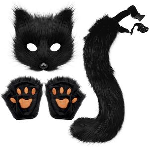 INF Halloween Plüsch Fuchs Masken Kostüm Set - Inklusive Maske, Schwanz und Pfoten INF Halloween Plüsch Fuchs Masken Kostüm Set - Inklusive Maske, Schwanz und Pfoten