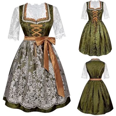 INF Grünes Bierfest Dirndl Kleid - Traditionelles bayerisches Oktoberfest Kostüm XL INF Grünes Bierfest Dirndl Kleid - Traditionelles bayerisches Oktoberfest Kostüm XL