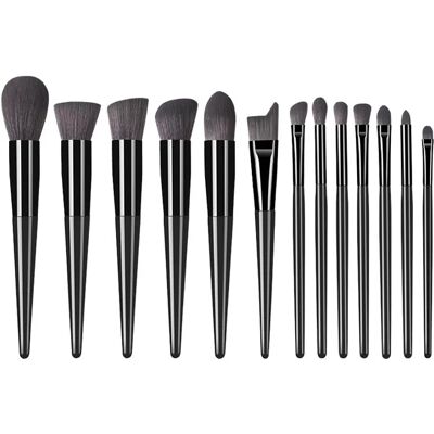 INF 18-teiliges professionelles Make-up-Pinselset mit schwarzer Pinseltasche Schwarz INF 18-teiliges professionelles Make-up-Pinselset mit schwarzer Pinseltasche Schwarz