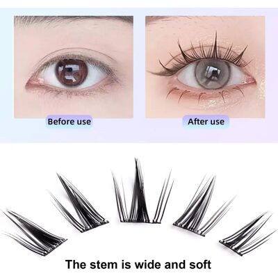 INF Sun Flower Künstliche Wimpern - 10 Paare, 120 Büschel mit Applikator INF Sun Flower Künstliche Wimpern - 10 Paare, 120 Büschel mit Applikator