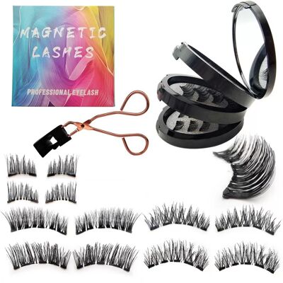INF 5 Magnetische 3-Lagen-Wimpernset mit Applikator - Schwarz INF 5 Magnetische 3-Lagen-Wimpernset mit Applikator - Schwarz