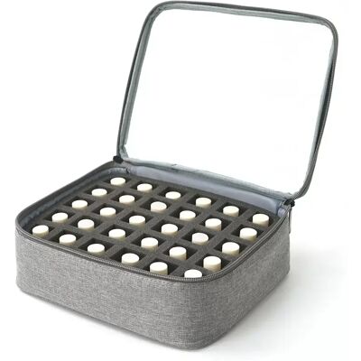 INF Tragbare Kosmetiktasche Make-up-Organizer für Nagellack Grau INF Tragbare Kosmetiktasche Make-up-Organizer für Nagellack Grau