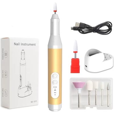 INF Neuer Nagelbohrer - Elektrische Nagelfeile für Maniküre & Pediküre Gold INF Neuer Nagelbohrer - Elektrische Nagelfeile für Maniküre & Pediküre Gold