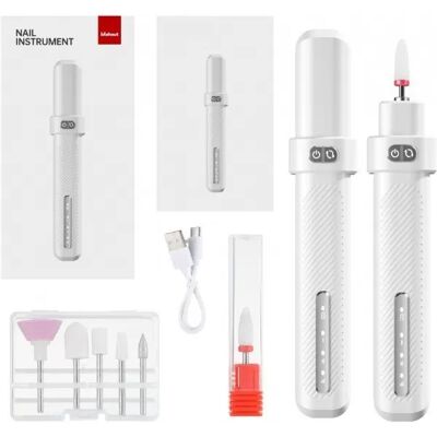 INF Tragbare elektrische Nagelfeile - Professionelle Nagelfeile für Maniküre und Pediküre Weiß INF Tragbare elektrische Nagelfeile - Professionelle Nagelfeile für Maniküre und Pediküre Weiß