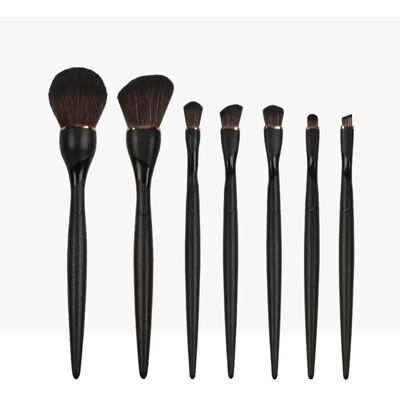 INF 7-teiliges Make-up Pinsel Set mit gebogener Form – Schwarz Hervorhebung – Synthetisches Eichhörnchenhaar INF 7-teiliges Make-up Pinsel Set mit gebogener Form – Schwarz Hervorhebung – Synthetisches Eichhörnchenhaar