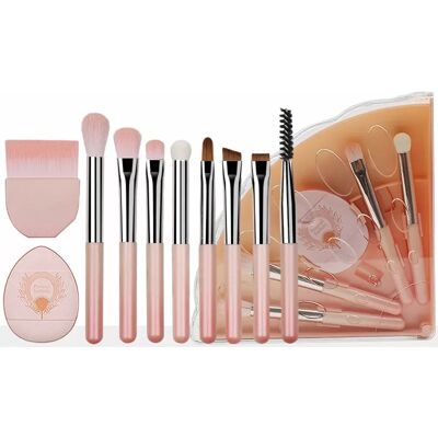 INF Tragbares Pfauenfeder 10-teiliges Make-up Pinselset - Mini Faltbare Reise Pinsel INF Tragbares Pfauenfeder 10-teiliges Make-up Pinselset - Mini Faltbare Reise Pinsel