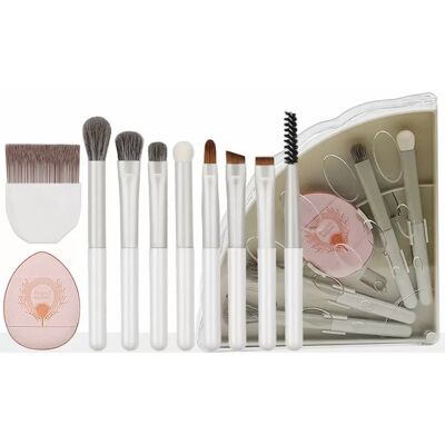 INF Tragbares Make-up Pinsel Set - 10-in-1 Pfau Faltbare Reise Pinsel INF Tragbares Make-up Pinsel Set - 10-in-1 Pfau Faltbare Reise Pinsel