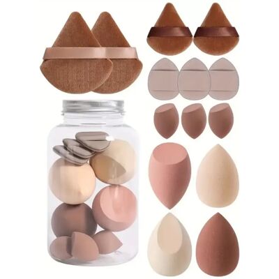INF 14-teiliges Make-up Schwamm Set - Vielseitige Beauty Blender für makelloses Auftragen Braun INF 14-teiliges Make-up Schwamm Set - Vielseitige Beauty Blender für makelloses Auftragen Braun