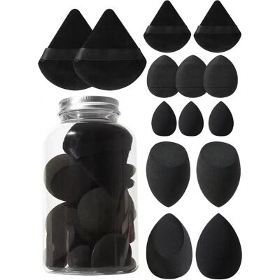 INF 14-teiliges Make-up Schwamm Set - Vielseitige Beauty Blender für makelloses Auftragen Schwarz INF 14-teiliges Make-up Schwamm Set - Vielseitige Beauty Blender für makelloses Auftragen Schwarz