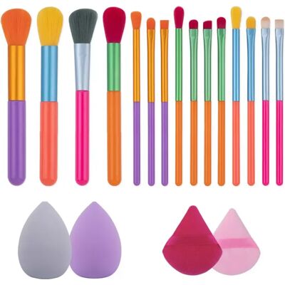 INF 15-teiliges Aquarell-Make-up-Pinselset - Weiche synthetische Faserpinsel für makelloses Auftragen INF 15-teiliges Aquarell-Make-up-Pinselset - Weiche synthetische Faserpinsel für makelloses Auftragen