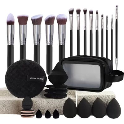 INF 14-teiliges Make-up Pinselset mit Schwämmen & Puderquasten – Lidschatten, Puder & Reise Pinsel INF 14-teiliges Make-up Pinselset mit Schwämmen & Puderquasten – Lidschatten, Puder & Reise Pinsel