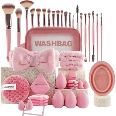 INF 42-teiliges Make-up Pinselset - Komplette Kosmetikpinsel Kollektion Rosa INF 42-teiliges Make-up Pinselset - Komplette Kosmetikpinsel Kollektion Rosa