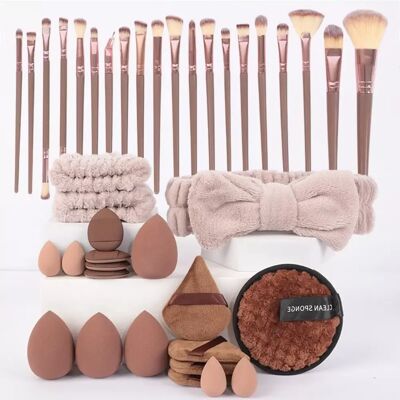 INF 40-teiliges Make-up Pinselset - Professionelle Kosmetikpinsel mit Schwämmen und Stirnband INF 40-teiliges Make-up Pinselset - Professionelle Kosmetikpinsel mit Schwämmen und Stirnband