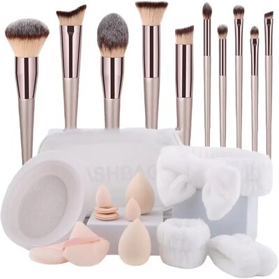 INF 10-teiliges Make-up Pinselset & Beauty Blender Combo - Komplettes Kosmetik-Werkzeugset INF 10-teiliges Make-up Pinselset & Beauty Blender Combo - Komplettes Kosmetik-Werkzeugset
