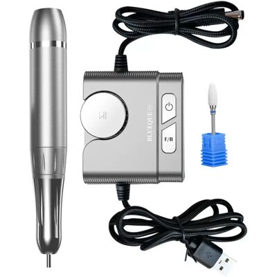 INF Professionelle elektrische Nagelfeile für Maniküre & Pediküre - Silber INF Professionelle elektrische Nagelfeile für Maniküre & Pediküre - Silber