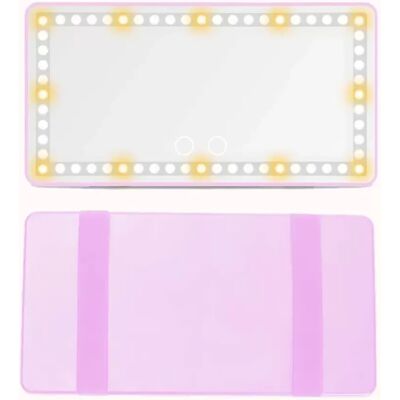 INF Rosa LED Auto Kosmetikspiegel - USB-betriebener Make-up Spiegel für die Sonnenblende INF Rosa LED Auto Kosmetikspiegel - USB-betriebener Make-up Spiegel für die Sonnenblende