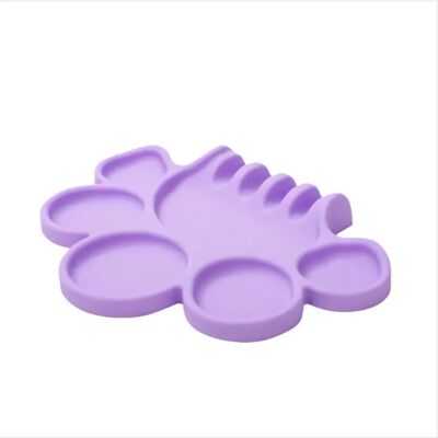 INF Silikon Make-up Mischpalette mit Pinselhalter, Nail Art Aquarellpalette Violett INF Silikon Make-up Mischpalette mit Pinselhalter, Nail Art Aquarellpalette Violett