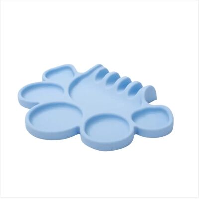INF Silikon Make-up Mischpalette mit Pinselhalter, Nail Art Aquarellpalette Blau INF Silikon Make-up Mischpalette mit Pinselhalter, Nail Art Aquarellpalette Blau