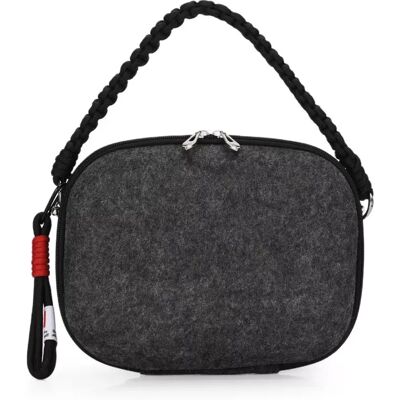 INF Kreative Filztasche im Kokos-Stil, Kosmetiktasche für Damen mit großem Fassungsvermögen, Vielseitige Aufbewahrungstasche Dunkelgrau INF Kreative Filztasche im Kokos-Stil, Kosmetiktasche für Damen mit großem Fassungsvermögen, Vielseitige Aufbewahrungstasche Dunkelgrau