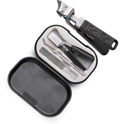 INF 3-teiliges Maniküre-Set – Nagelzange mit schräger Spitze, Nagelhautschieber, Nagelfeile aus ABS und Edelstahl, kraftvoller Schwarz INF 3-teiliges Maniküre-Set – Nagelzange mit schräger Spitze, Nagelhautschieber, Nagelfeile aus ABS und Edelstahl, kraftvoller Schwarz