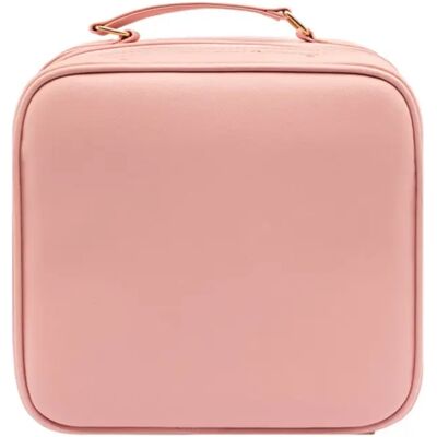 INF LED Make-up-Tasche – Tragbarer Reise-Kosmetik-Organizer mit dimmbarem, USB-wiederaufladbarem LED-Spiegel und großem Stauraum Rosa INF LED Make-up-Tasche – Tragbarer Reise-Kosmetik-Organizer mit dimmbarem, USB-wiederaufladbarem LED-Spiegel und großem Stauraum Rosa