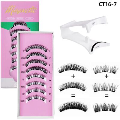INF Magnetische falsche Wimpern Set – Wiederverwendbare, ohne Kleber, synthetische Fasern, 2+2+5mm Magnete mit Applikator INF Magnetische falsche Wimpern Set – Wiederverwendbare, ohne Kleber, synthetische Fasern, 2+2+5mm Magnete mit Applikator