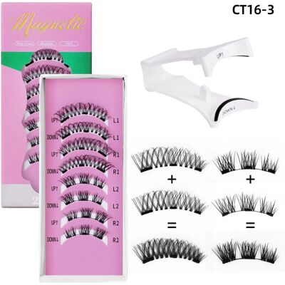 INF Magnetisches Wimpernset — Kleberfrei, wiederverwendbare synthetische Wimpern mit 2+2+5mm Magnetanordnung und Applikator INF Magnetisches Wimpernset — Kleberfrei, wiederverwendbare synthetische Wimpern mit 2+2+5mm Magnetanordnung und Applikator