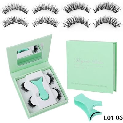 INF Magnetisches Wimpernset 2 Paare – Hochwertige Faser, kleberfrei mit Applikator, Schwarz INF Magnetisches Wimpernset 2 Paare – Hochwertige Faser, kleberfrei mit Applikator, Schwarz
