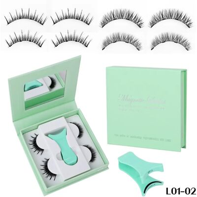 INF Magnetisches Wimpern-Set 2 Paare mit Applikator – Schwarz, hochwertige Faser, kein Kleber, wiederverwendbar, wasserdicht INF Magnetisches Wimpern-Set 2 Paare mit Applikator – Schwarz, hochwertige Faser, kein Kleber, wiederverwendbar, wasserdicht