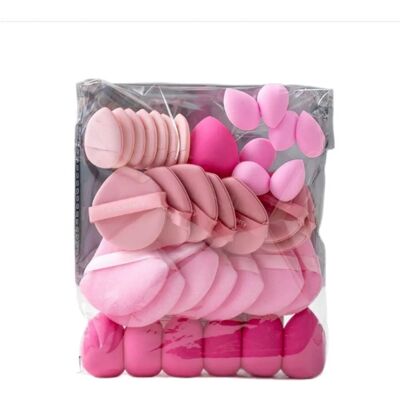 INF 35-teiliges Make-up-Schwamm- und Puderquasten-Set – hydrophiles Polyurethan für gleichmäßige Foundation-, Cushion- und Rosa INF 35-teiliges Make-up-Schwamm- und Puderquasten-Set – hydrophiles Polyurethan für gleichmäßige Foundation-, Cushion- und Rosa