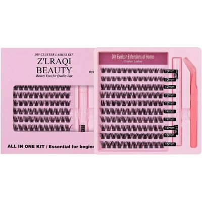INF Cluster-Wimpern-Set – Premiumfaser Volumen Einzelne Wimpern-Cluster, 120 wiederverwendbare Cluster mit Wimpernbürste, INF Cluster-Wimpern-Set – Premiumfaser Volumen Einzelne Wimpern-Cluster, 120 wiederverwendbare Cluster mit Wimpernbürste,