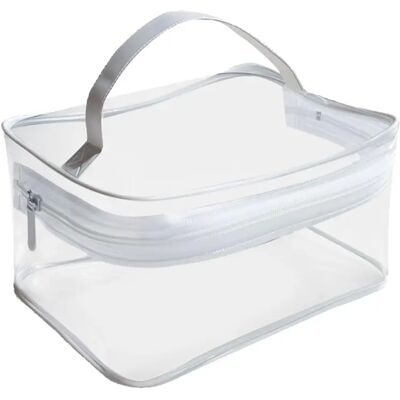 INF Großer PVC Kulturbeutel – wasserabweisend, mit Reißverschluss, faltbar, Reise-Kosmetik-Organizer (22cm x 17cm x 11cm) INF Großer PVC Kulturbeutel – wasserabweisend, mit Reißverschluss, faltbar, Reise-Kosmetik-Organizer (22cm x 17cm x 11cm)