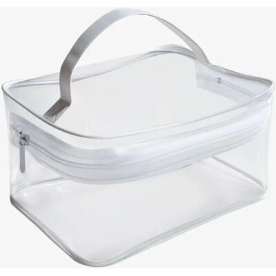 INF Klare PVC-Kosmetiktasche - Kleine, faltbare Reißverschluss-Kulturbeutel, spritzwassergeschütztes Reiseetui INF Klare PVC-Kosmetiktasche - Kleine, faltbare Reißverschluss-Kulturbeutel, spritzwassergeschütztes Reiseetui
