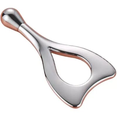 INF Metall Gesichts Beauty Schaber - Gesichts Lifting Roller Massage Werkzeug Silber INF Metall Gesichts Beauty Schaber - Gesichts Lifting Roller Massage Werkzeug Silber